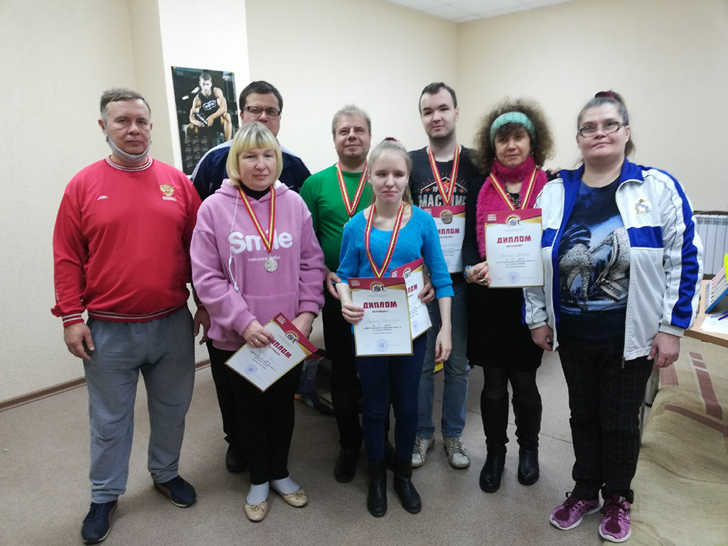 Призёры 13 чемпионата Курской области по настольному теннису среди инвалидов по зрению