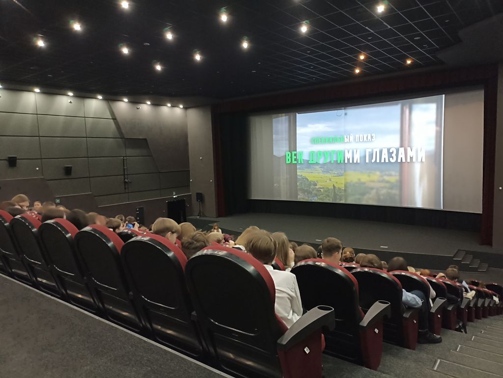 Зрители смотрят фильм