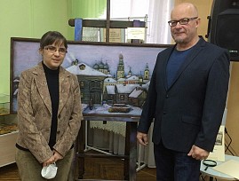 Инвалиды по зрению Вологодской региональной организации ВОС прикоснулись к искусству на выставке тактильных картин