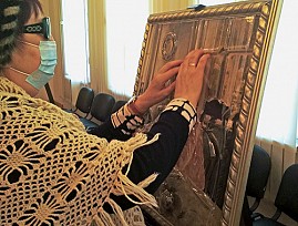 Члены Тверской региональной организации ВОС посетили выставку тактильных картин для слабовидящих и незрячих людей «Искусство на кончиках пальцев»