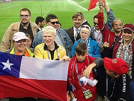 Инвалиды по зрению Санкт-Петербургской региональной организации ВОС посетили футбольные матчи Кубка Конфедерации