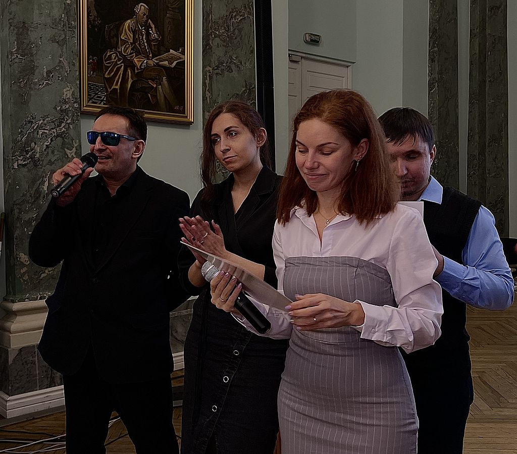 Организаторы и члены оргкомитета конкурса - Владимир Казанкин, Александра Малибашева, Сергей Пищальник и Наталья Паницкая