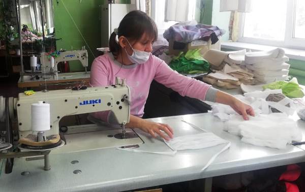 Производство медицинских масок на предприятии ВОС ООО "БМП "Росток"