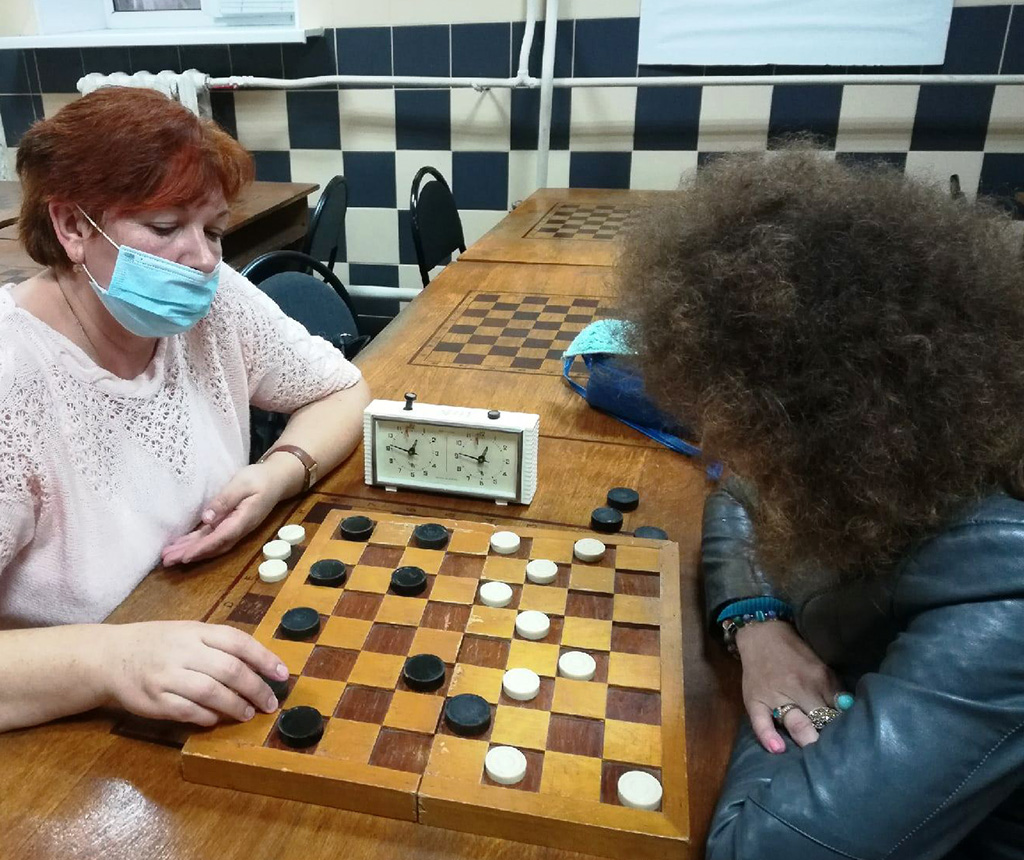 Полуфинал чемпионата по шашкам среди женщин