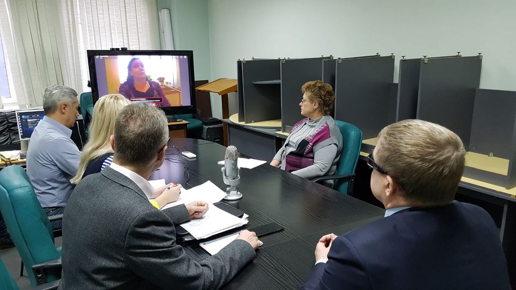 И. С. Сакович докладывает о работе Омской РО ВОС